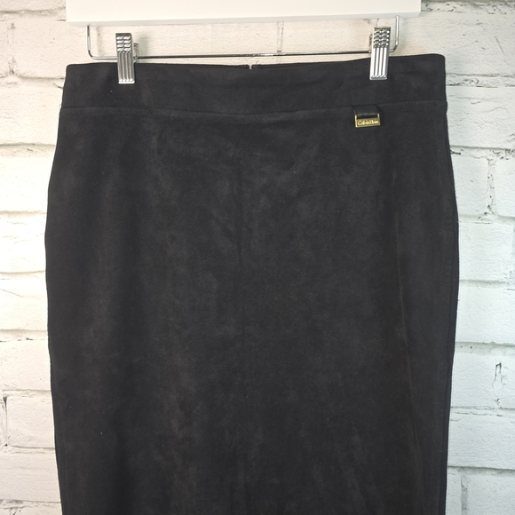 CALVIN KLEIN BLACK PENCIL SKIRT POLY BLEND STRETCH WOMENS SIZE  SMALL - Picture 2 of 7
